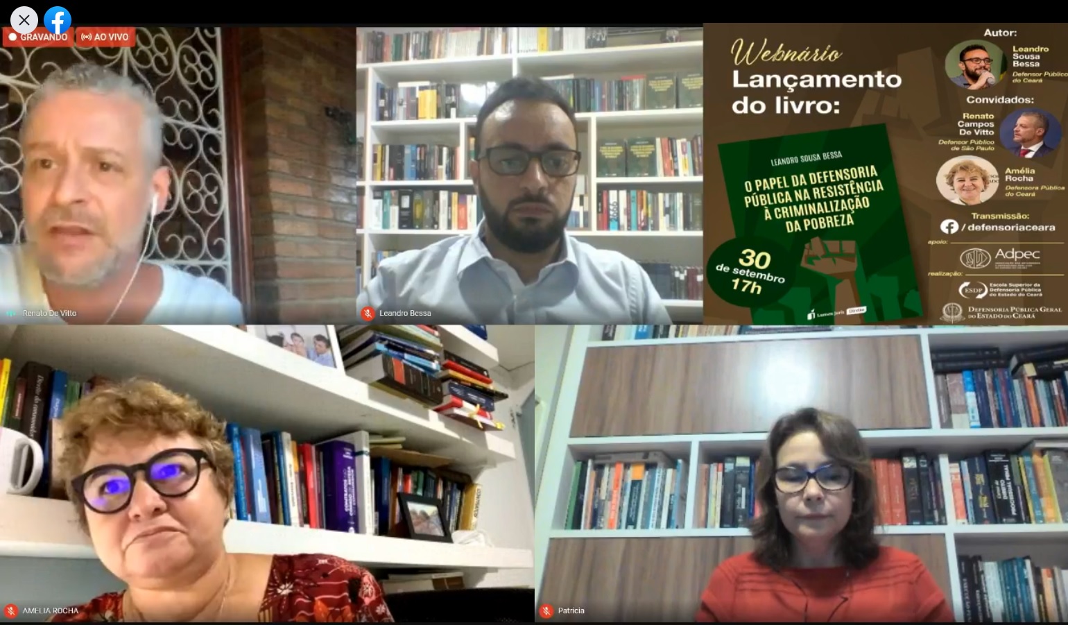 Defensor lança “O papel da Defensoria Pública na resistência à criminalização da pobreza” em webinário 