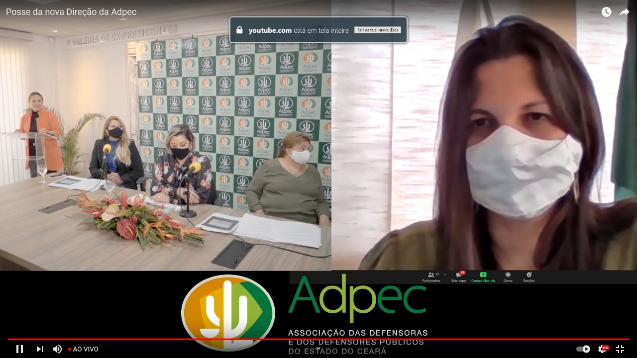 Defensora geral do Ceará participa de posse da nova diretoria da Adpec