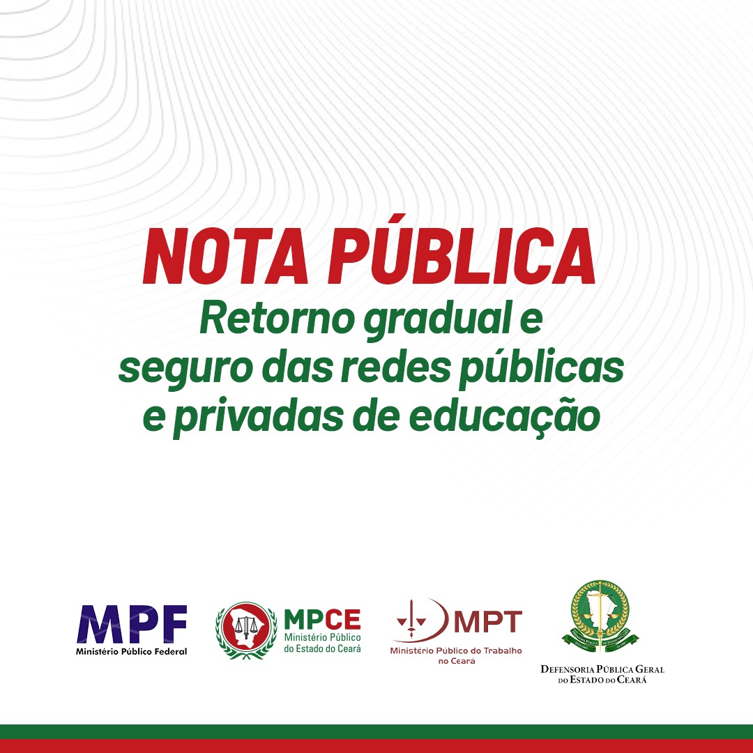 Instituições divulgam nota sobre retorno seguro e gradual do ensino público e privado