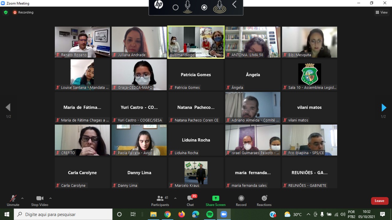 Defensoria Ceará participa de audiência pública sobre crianças e adolescentes órfãos da Covid-19 