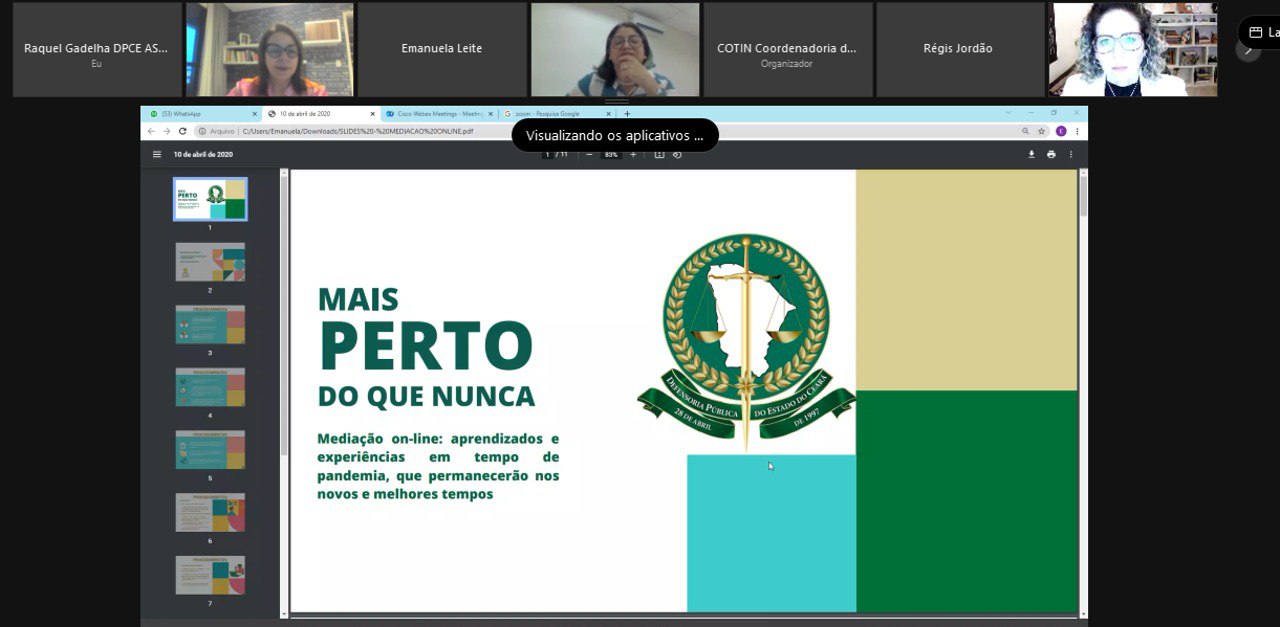 Defensoria Pública promove workshop sobre mediação online