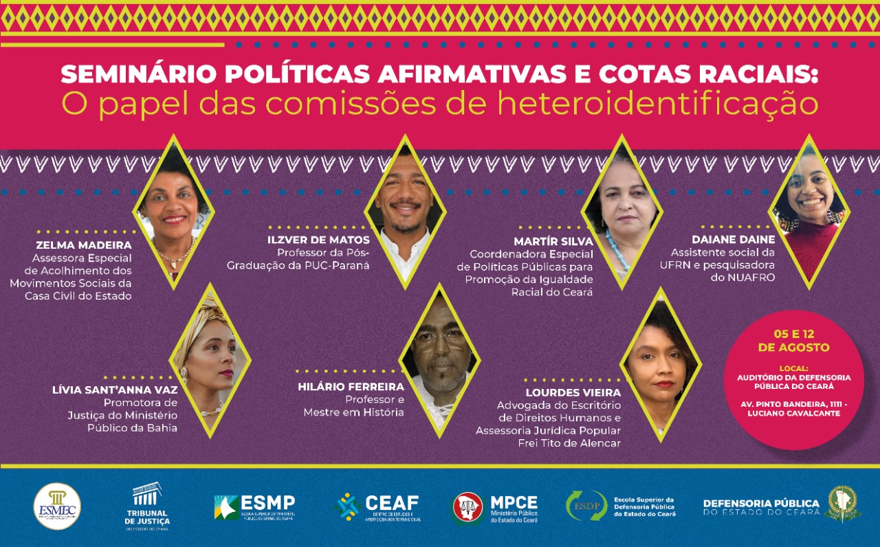 Seminário discute políticas afirmativas, cotas raciais e o papel das comissões de heteroidentificação; inscreva-se