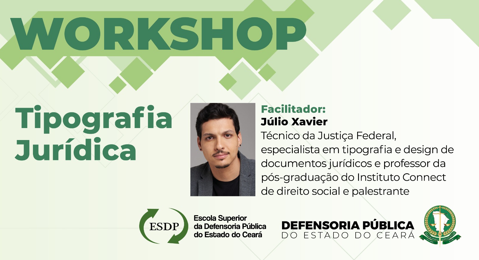 Escola Superior da Defensoria realiza workshop sobre tipografia jurídica