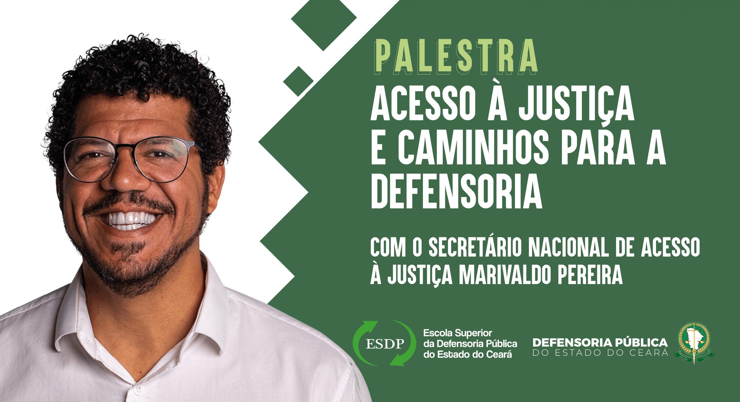 Defensoria recebe nesta quinta (27) Marivaldo Pereira, do Ministério da Justiça, para debate