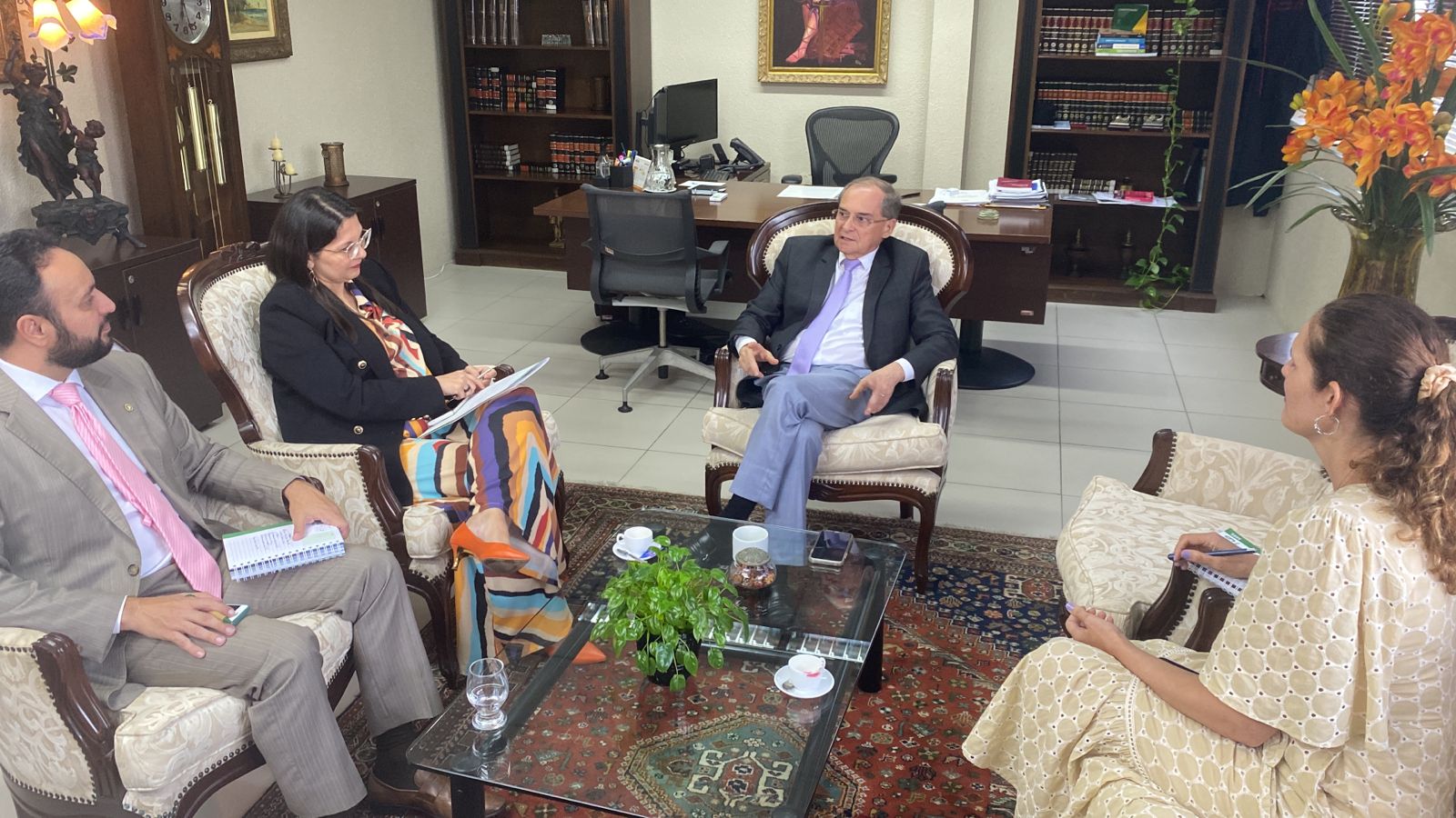 Defensora geral realiza reunião institucional com o presidente do Tribunal de Justiça do Ceará   