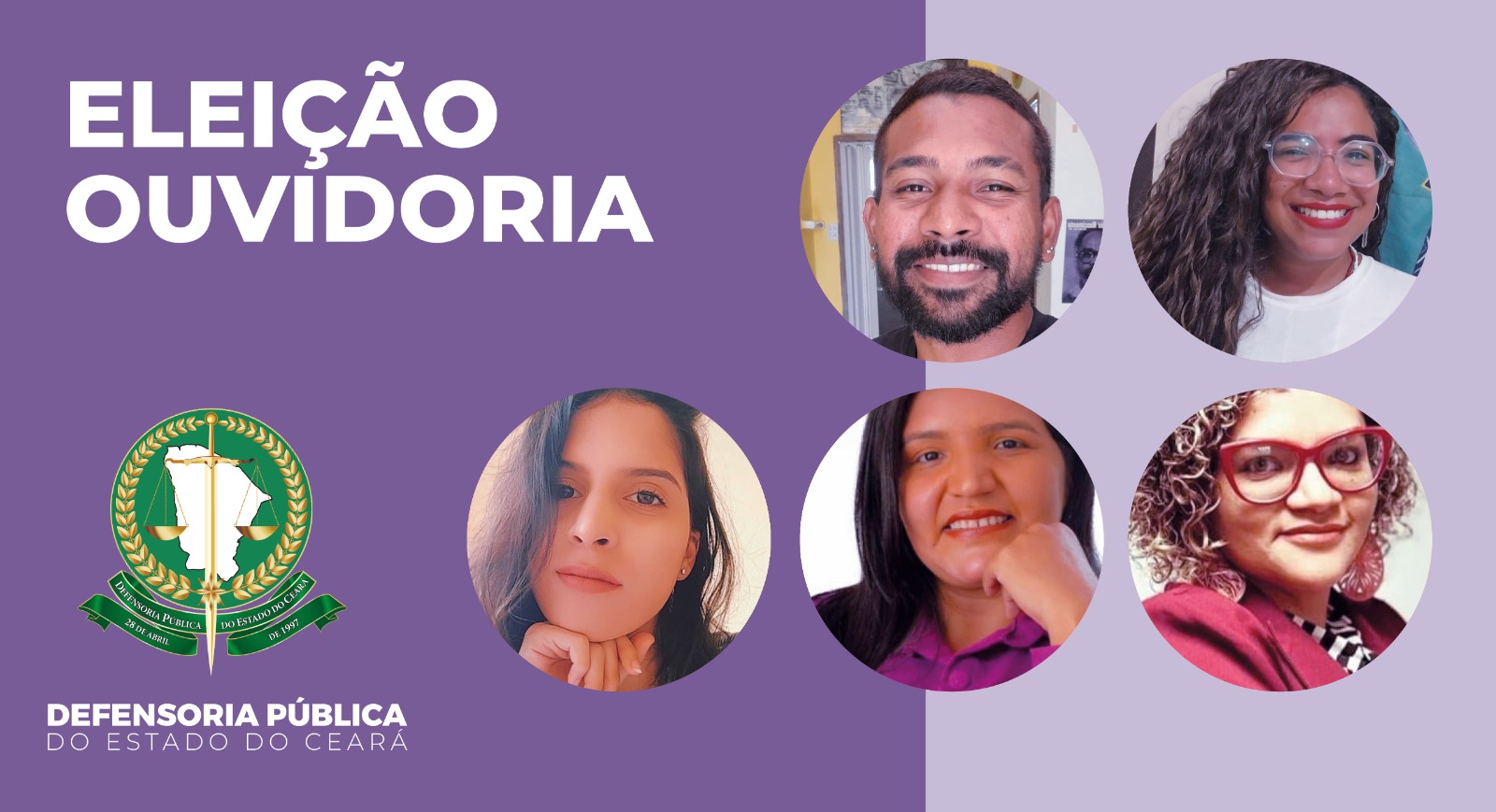 Conheça as 5 candidaturas que concorrem na eleição da Ouvidoria da Defensoria; 91 entidades estão aptas a voto
