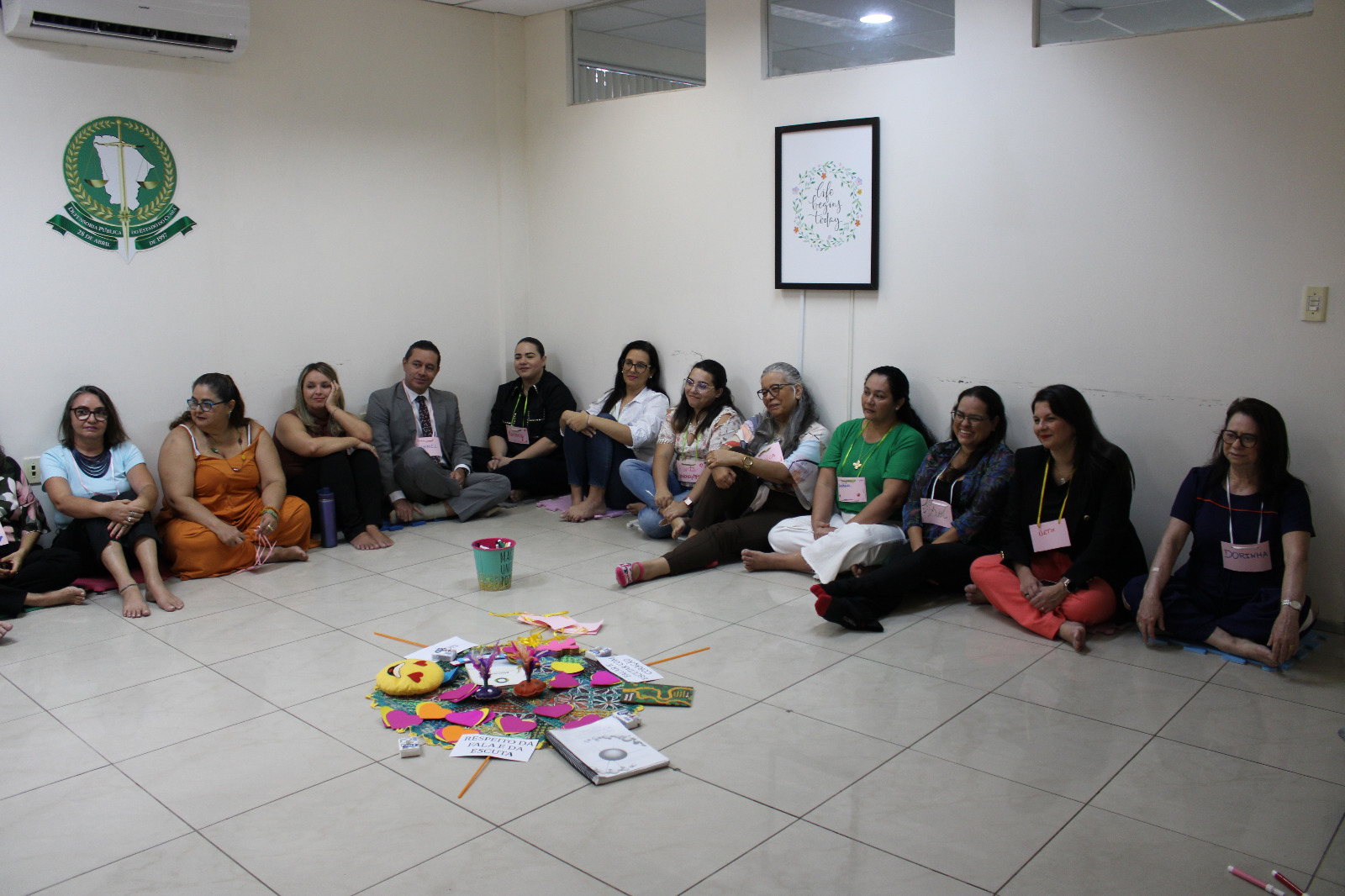 Membros da Defensoria participam de sensibilização em Círculo de Construção de Paz