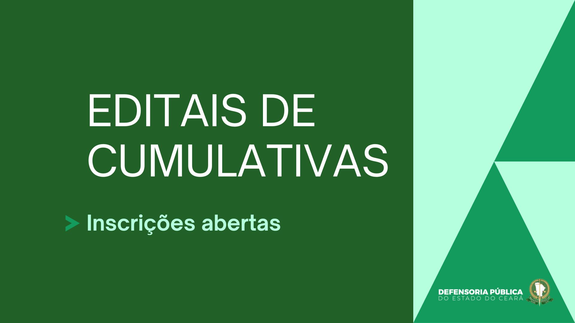 CDC abre inscrições para 19 editais de cumulativas