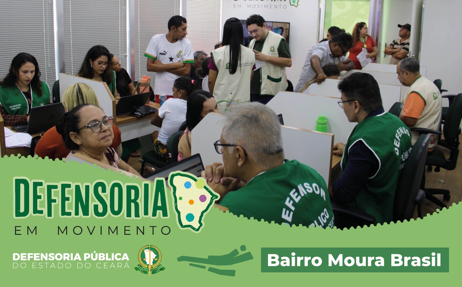 Defensoria em Movimento atende população do bairro Moura Brasil entre os dias 25 e 27 de fevereiro 