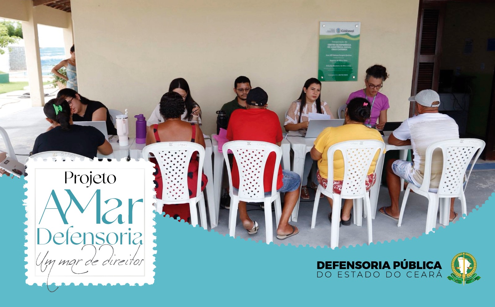 Amar Defensoria faz atendimento e escuta das comunidades nas praias do Balbino e Caponga, em Cascavel 